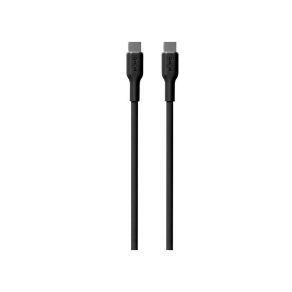 Καλώδιο USB-C / USB-C, 60W, Soft (1.5m), Μαύρο | Black | PURO