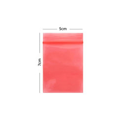 Αντιστατική Σακούλα ZIP Lock (Κόκκινο) - 5x7cm 100τμχ | Red