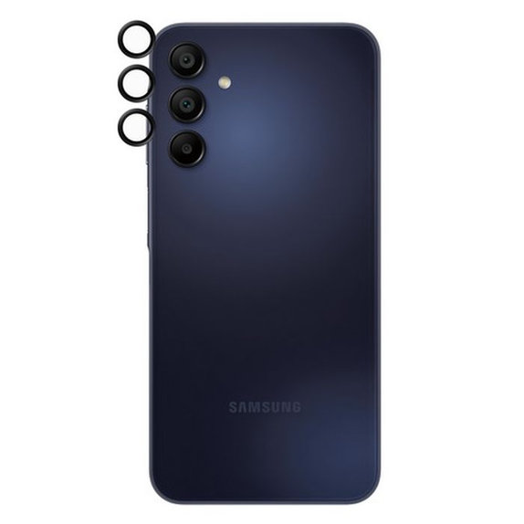 Προστατευτικό Φακού Κάμερας Hoops για Samsung A15, Μαύρο, Black, PanzerGlass