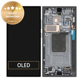 Συγκρότημα οθόνης για Samsung S24 Ultra, S928B, Titanium Black, Service Pack