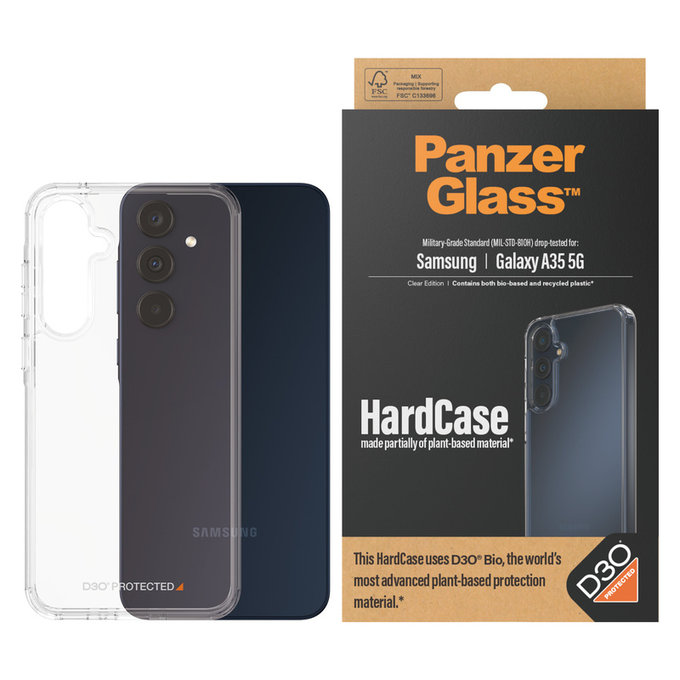 Θήκη HardCase D3O για Samsung Galaxy A35 5G, Διάφανο, PanzerGlass