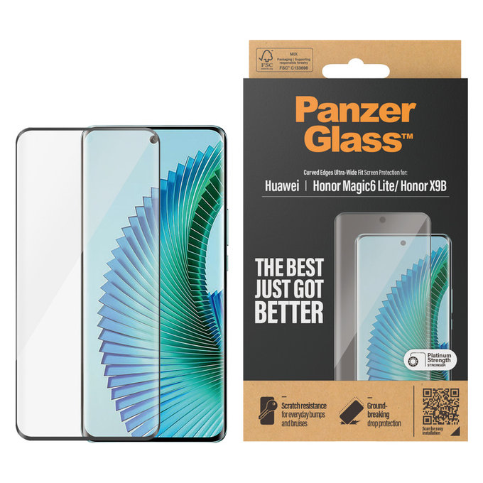 Σκληρυμένο γυαλί UWF για Honor Magic6 Lite, Μαύρο, PanzerGlass