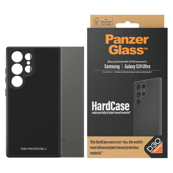 Θήκη HardCase D3O για Samsung Galaxy S24 Ultra, Μαύρο, PanzerGlass