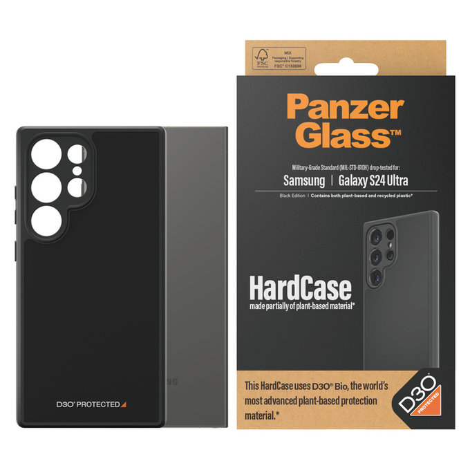 Θήκη HardCase D3O για Samsung Galaxy S24 Ultra, Μαύρο, PanzerGlass