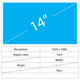LCD Display Slim Matte | 14" | 30 pin | Full HD | No brackets