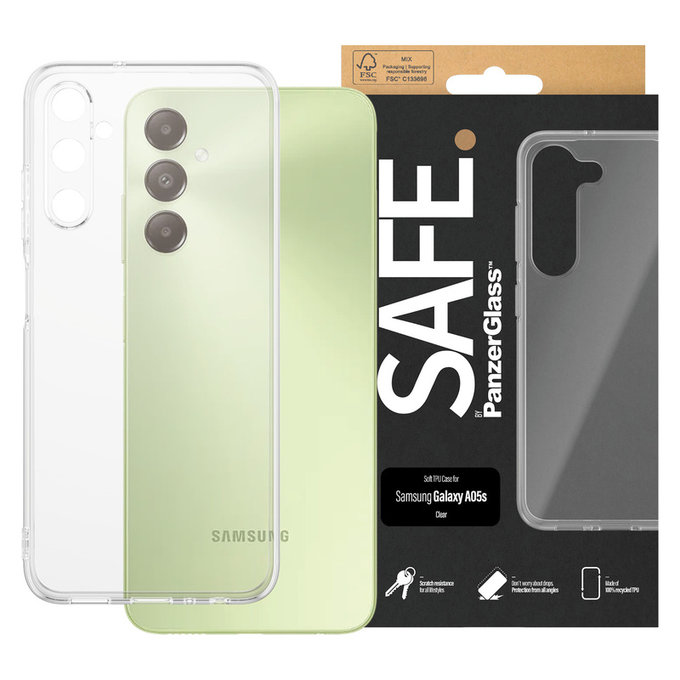 Θήκη TPU για Samsung Galaxy A05s, Διάφανο, SAFE by PanzerGlass