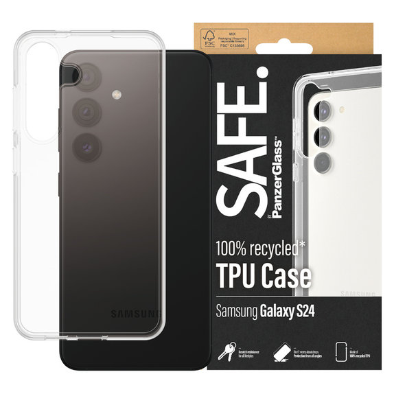 Θήκη TPU για Samsung Galaxy S24, Διάφανο, SAFE by PanzerGlass