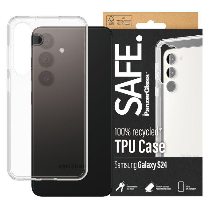 Θήκη TPU για Samsung Galaxy S24, Διάφανο, SAFE by PanzerGlass