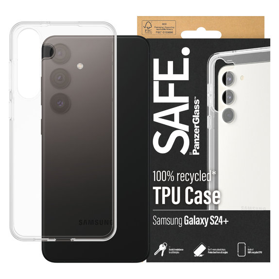 Θήκη TPU για Samsung Galaxy S24+, Διάφανο, SAFE by PanzerGlass