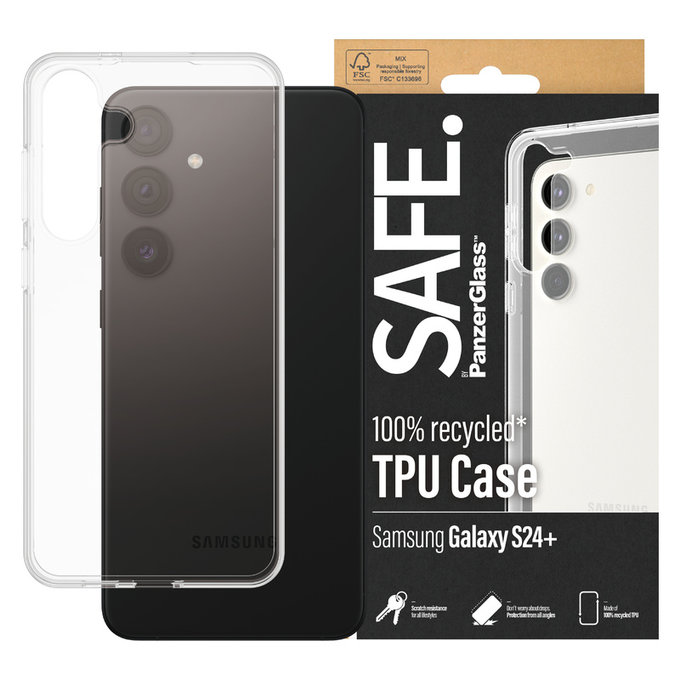 Θήκη TPU για Samsung Galaxy S24+, Διάφανο, SAFE by PanzerGlass