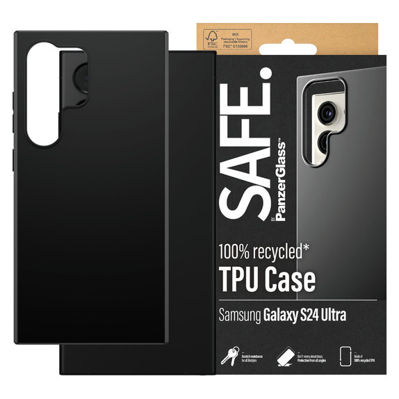 Θήκη TPU για Samsung Galaxy S24 Ultra, Μαύρο, SAFE by PanzerGlass