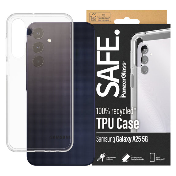 Θήκη TPU για Samsung Galaxy A25 5G, Διάφανο, SAFE by PanzerGlass