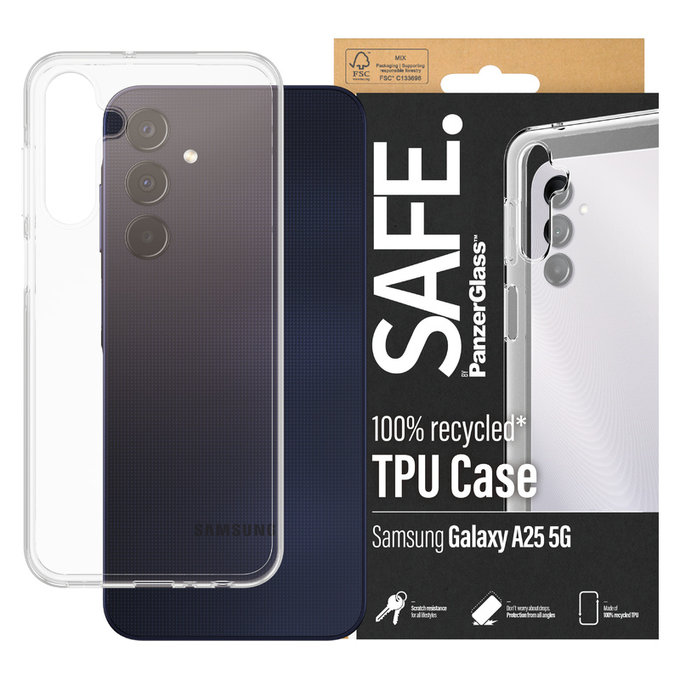 Θήκη TPU για Samsung Galaxy A25 5G, Διάφανο, SAFE by PanzerGlass