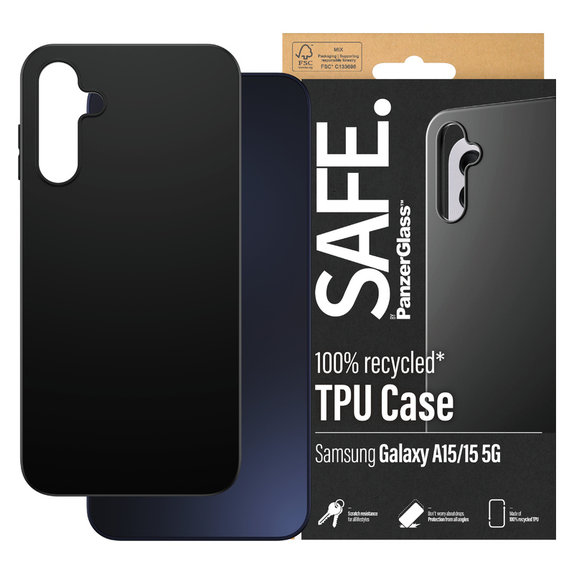 Θήκη TPU για Samsung Galaxy A15/A15 5G, Μαύρο, SAFE by PanzerGlass