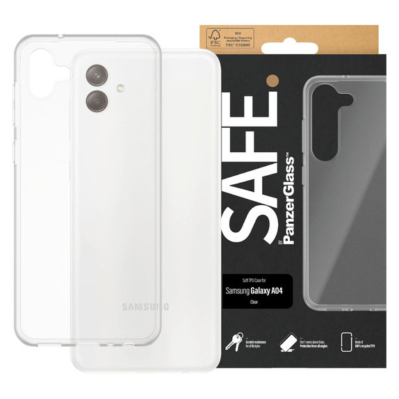 Θήκη TPU για Samsung Galaxy A04, Διάφανο, SAFE by PanzerGlass