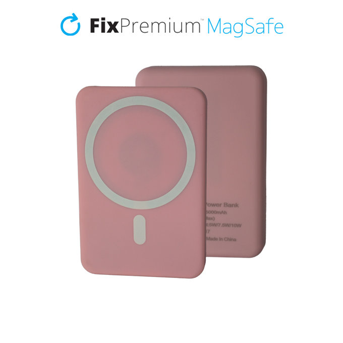 MagSafe PowerBank 5000mAh | ροζ | pink | FixPremium