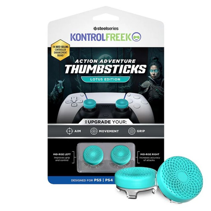 Επεκτεινόμενα Καλύμματα Λαβής Controller PS4/PS5 Lotus | Teal | Kontrol Freek
