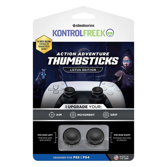 Επεκτεινόμενα Καλύμματα Λαβής Controller PS4/PS5 Lotus | Μαύρο | Black | Kontrol Freek