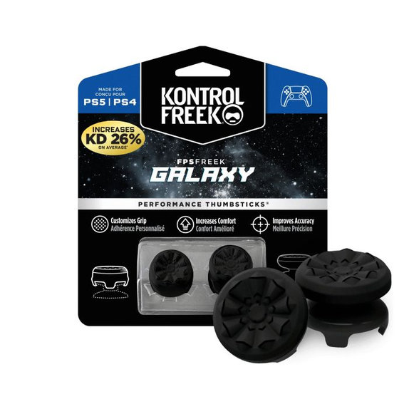 Επεκτεινόμενα Καλύμματα Λαβής Controller PS4/PS5 Freek Galaxy | Μαύρο | Black | Kontrol Freek