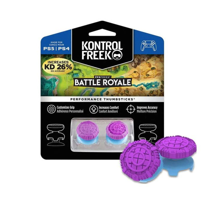 Επεκτεινόμενα Καλύμματα Λαβής Controller PS4/PS5 Battle Royale | Μωβ | Purple | Kontrol Freek