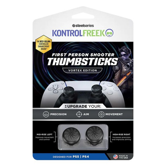 Επεκτεινόμενα Καλύμματα Λαβής Controller PS4/PS5 Vortex | Μαύρο | Black | Kontrol Freek
