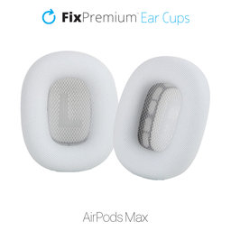 Ανταλλακτικά Μαξιλαράκια Δερματίνης για Apple AirPods Max | Λευκό | White | FixPremium