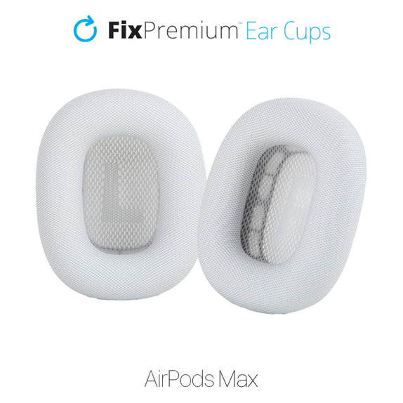Ανταλλακτικά Μαξιλαράκια Δερματίνης για Apple AirPods Max, Λευκό, White, FixPremium