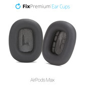 Ανταλλακτικά Μαξιλαράκια Δερματίνης για Apple AirPods Max, Διαστημικό Γκρι, Space Gray, FixPremium
