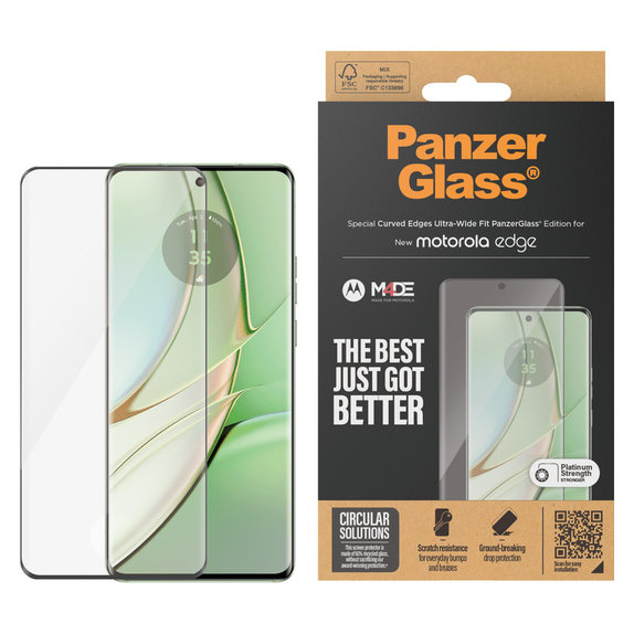 Σκληρυμένο γυαλί UWF για Motorola Edge 50 Pro, Μαύρο, PanzerGlass