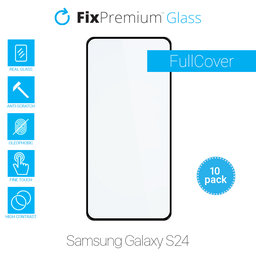 FullCover Glass - Προστατευτικό Γυαλί για Samsung S24 (10 Pack) | FixPremium