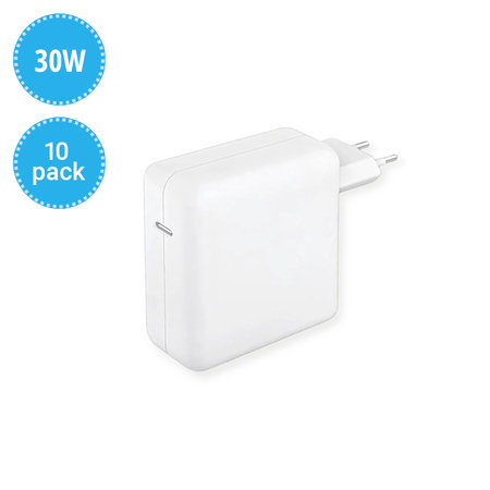 USB-C αντάπτορας φόρτισης, 30W, συμβατό με Apple, 10 pack