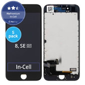 Συγκρότημα οθόνης για iPhone 8, SE (2020), SE (2022), Μαύρο, Black, FixPremium In-Cell , 5 Pack