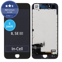 OLED/LCD Display Assembly για iPhone 8, SE (2020) | SE (2022) | Μαύρο, Black | FixPremium In-Cell  | 5 Pack