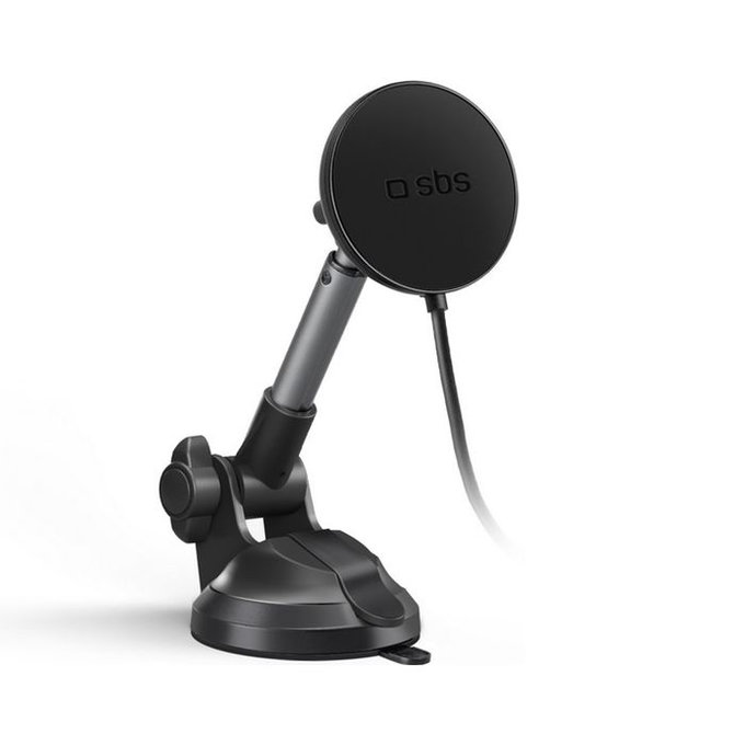 Κάτοχος Αυτοκινήτου με Βραχίονα & MagSafe, 15W | Μαύρο | Black | SBS