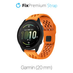 Universal Λουράκι Σιλικόνης για Garmin (20mm) | Πορτοκάλι | Orange | FixPremium