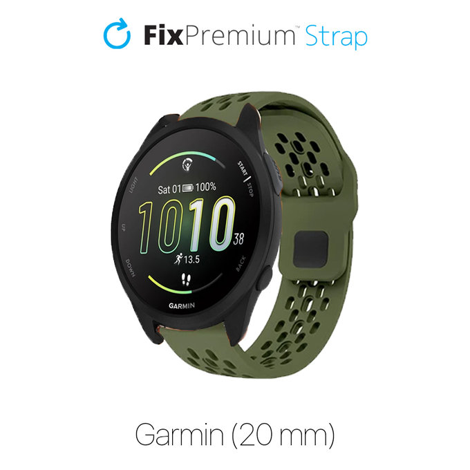Universal Λουράκι Σιλικόνης για Garmin (20mm) | Πράσινο | Green | FixPremium
