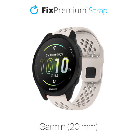 Universal Λουράκι Σιλικόνης για Garmin (20mm) | Λευκό | White | FixPremium
