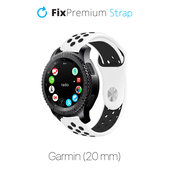 Λουράκι Σιλικόνης Sports για Garmin (20mm) | Λευκό | White | FixPremium