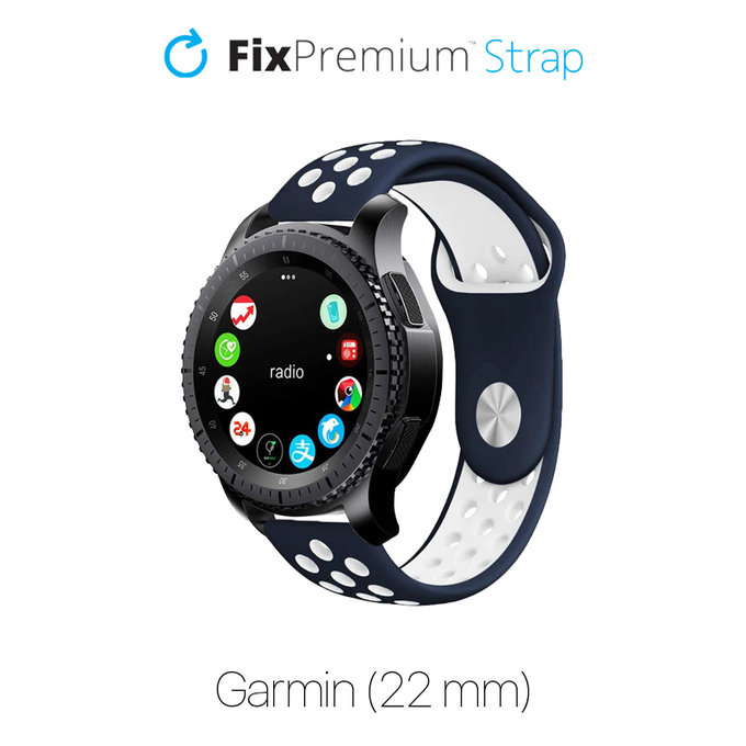 Λουράκι Σιλικόνης Sports για Garmin (22mm) | Μπλε | Blue | FixPremium