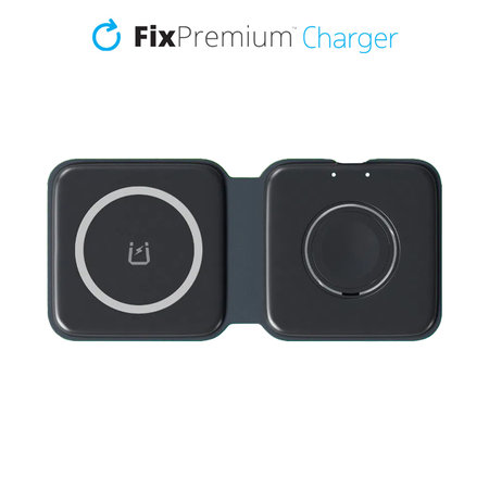 Θήκη MagSafe Duo για iPhone & Apple Watch | Μαύρο | Black | FixPremium