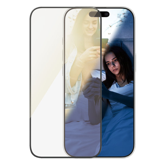 Προστατευτικό Γυαλί UWF Eyecare με εφαρμοστή για iPhone 16 Pro | μαύρο | Black | PanzerGlass