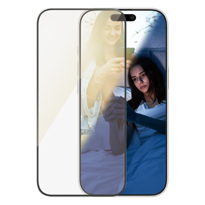 Προστατευτικό Γυαλί UWF Eyecare με εφαρμοστή για iPhone 16 Pro | μαύρο | Black | PanzerGlass