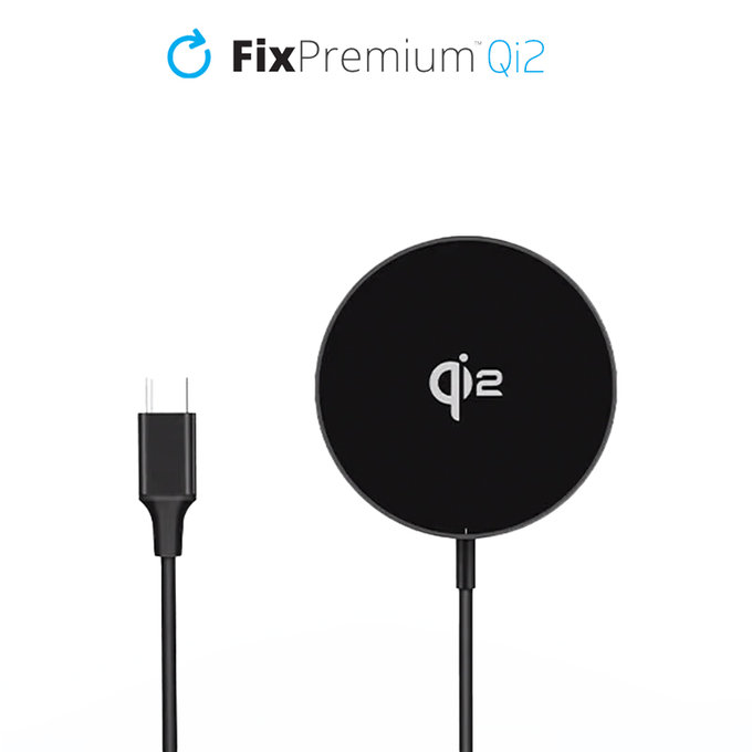 Θήκη MagSafe Charger με Qi2 | Μαύρο | Black | FixPremium