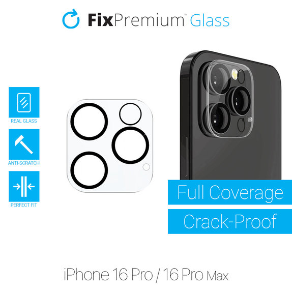 Θήκη Glass - Rear Camera Lens Protector για iPhone 16 Pro & 16 Pro Max | FixPremium