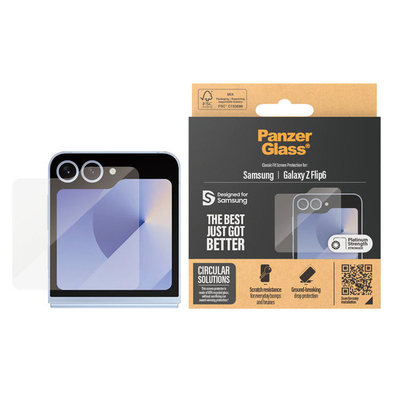 Σκληρυμένο γυαλί Classic Fit για Samsung Galaxy Z Flip6, Διάφανο, PanzerGlass
