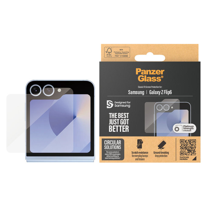 Σκληρυμένο γυαλί Classic Fit για Samsung Galaxy Z Flip6, Διάφανο, PanzerGlass