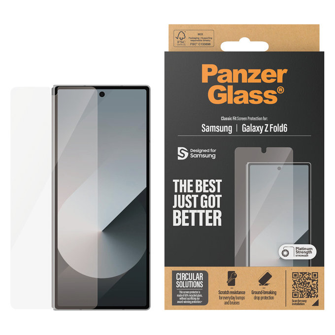 Σκληρυμένο γυαλί Classic Fit για Samsung Galaxy Z Fold6, Διάφανο, PanzerGlass