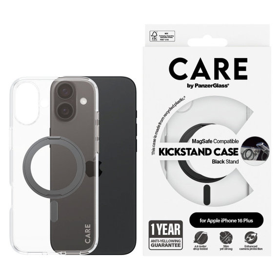 Θήκη Kickstand με MagSafe για iPhone 16 Plus, Μαύρο, CARE