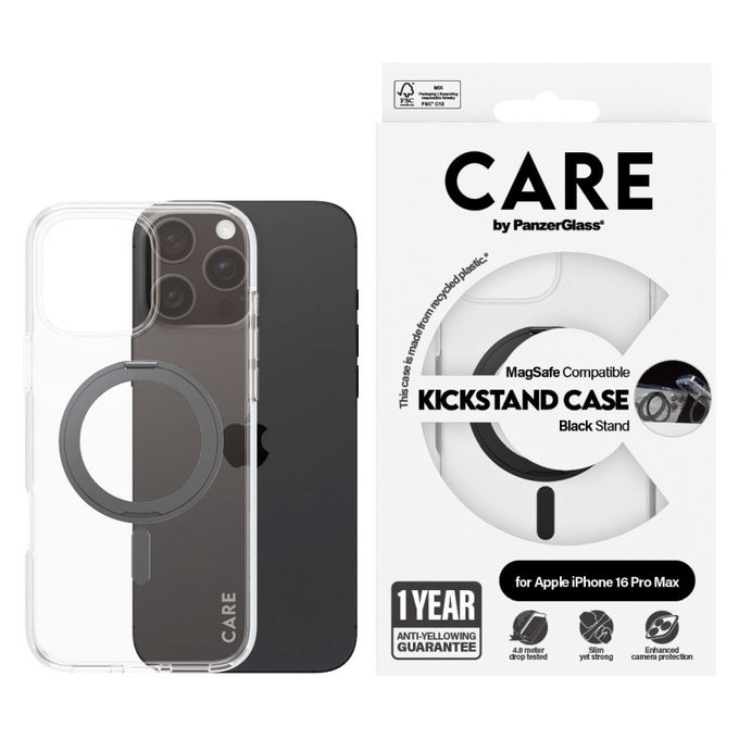 Θήκη Kickstand με MagSafe για iPhone 16 Pro Max, Μαύρο, CARE