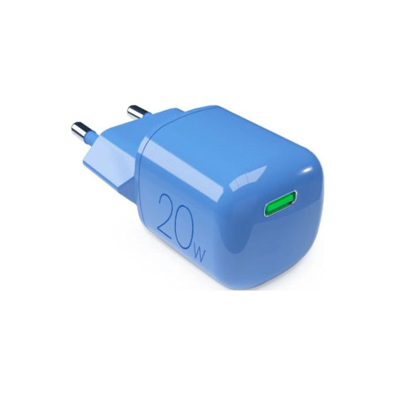 Αντάπτορας Φόρτισης MiniPro USB-C GaN 20W | Μπλε lagon | PURO